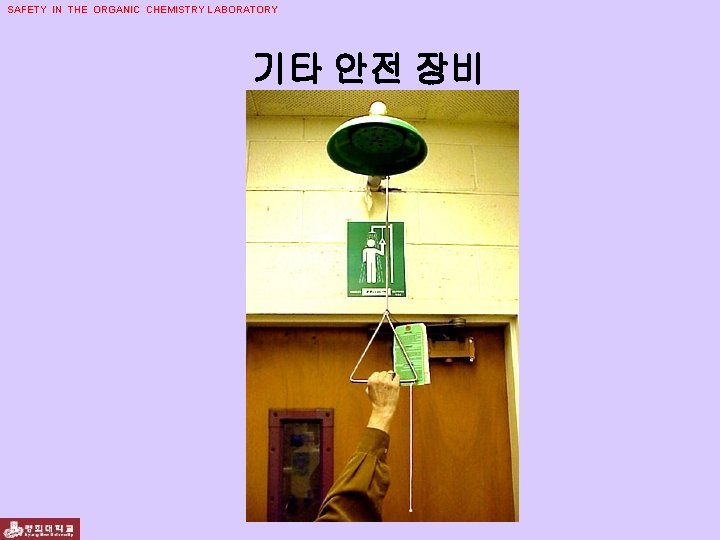 SAFETY IN THE ORGANIC CHEMISTRY LABORATORY 기타 안전 장비 