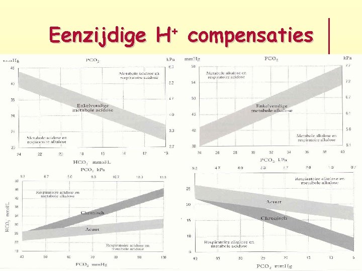 Eenzijdige H+ compensaties 