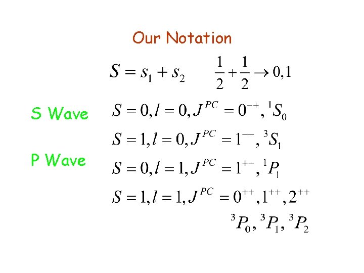 Our Notation S Wave P Wave 