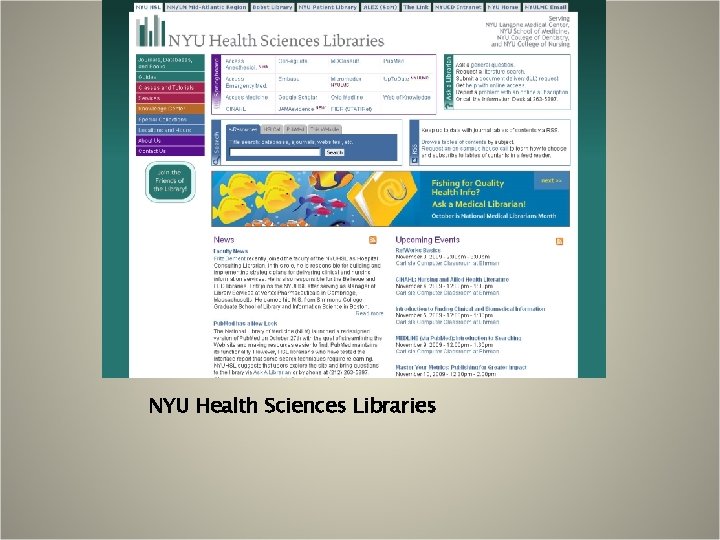 NYU Health Sciences Libraries 