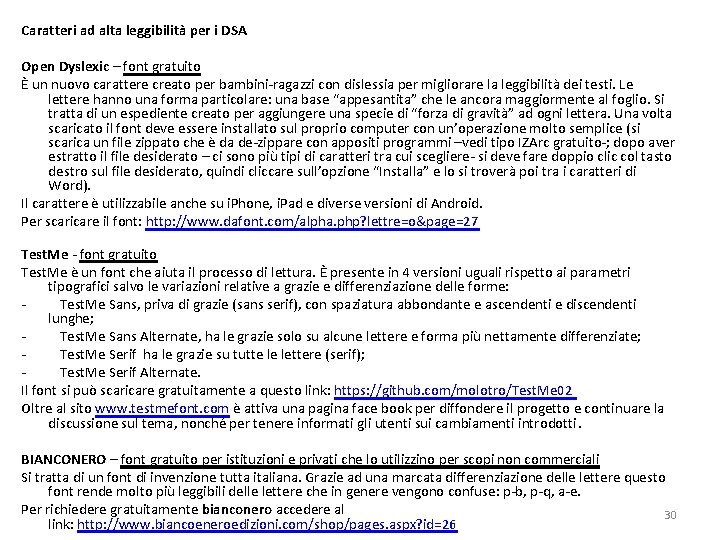 Caratteri ad alta leggibilità per i DSA Open Dyslexic – font gratuito È un
