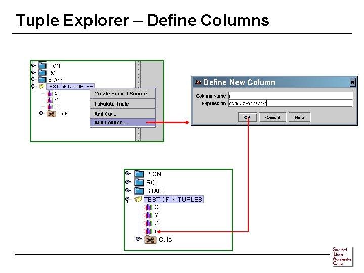 Tuple Explorer – Define Columns 