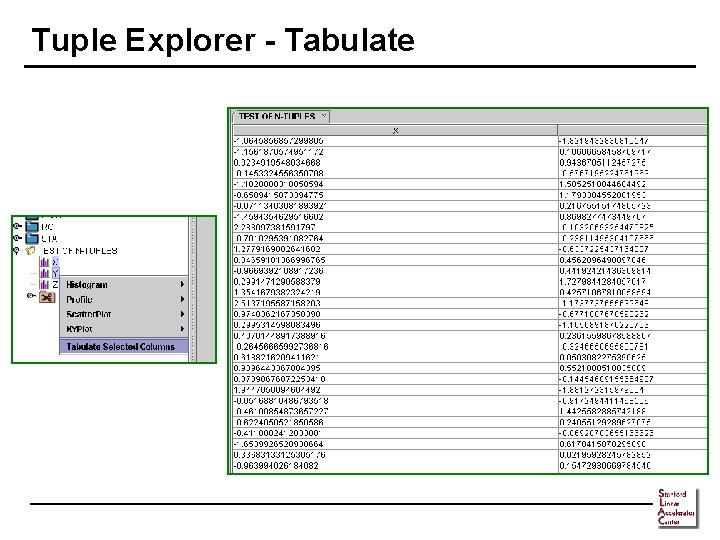 Tuple Explorer - Tabulate 