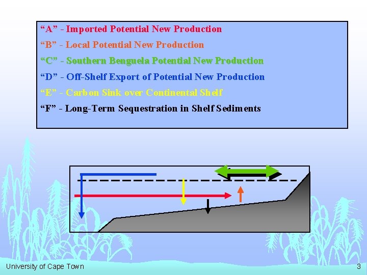 “A” - Imported Potential New Production “B” - Local Potential New Production “C” -