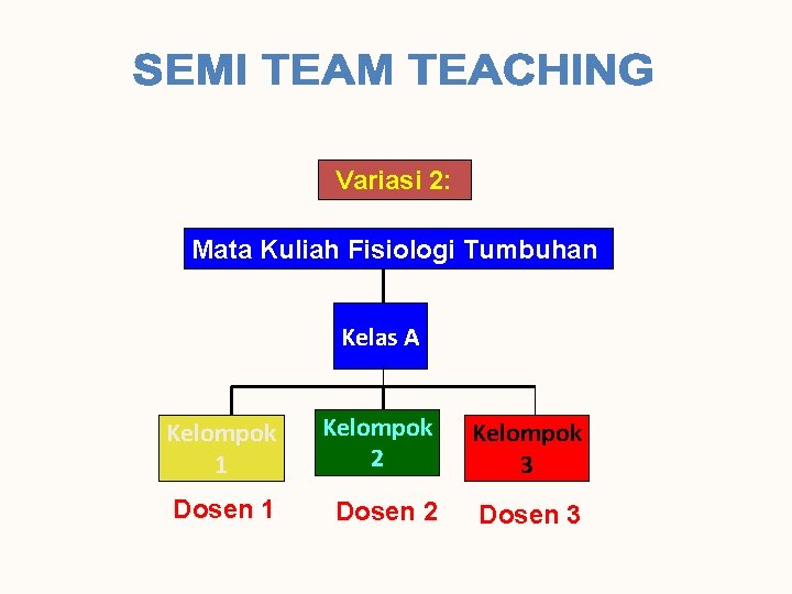 Variasi 2: Mata Kuliah Fisiologi Tumbuhan Kelas A Kelompok 1 Kelompok 2 Kelompok 3