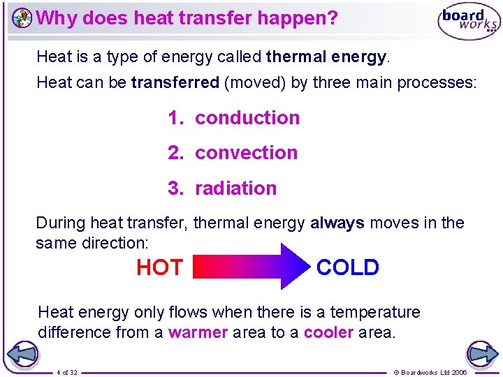 Why does heat transfer happen? Heat is a type of energy called thermal energy.