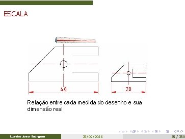ESCALA Relação entre cada medida do desenho e sua dimensão real Evandro Junior Rodrigues