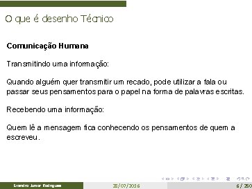 O que é desenho Técnico Comunicação Humana Transmitindo uma informação: Quando alguém quer transmitir