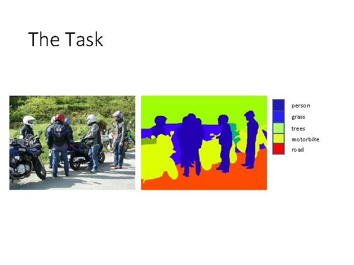The Task person grass trees motorbike road 