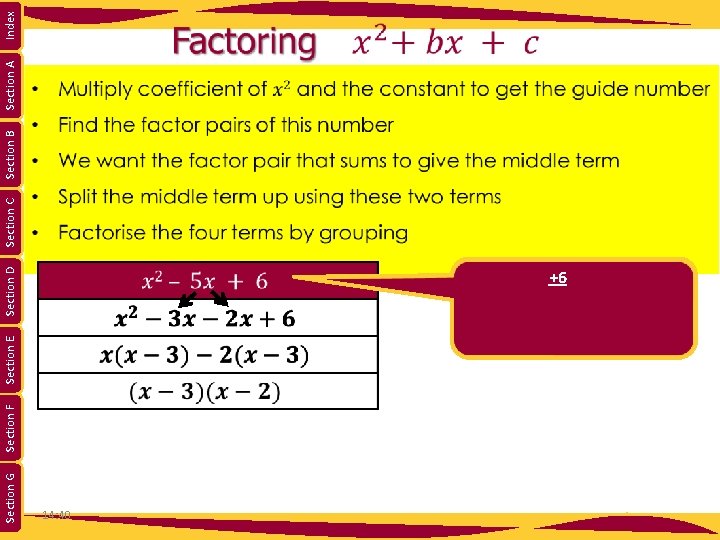 Section G Section F Section E Section D Section C Section B Section A