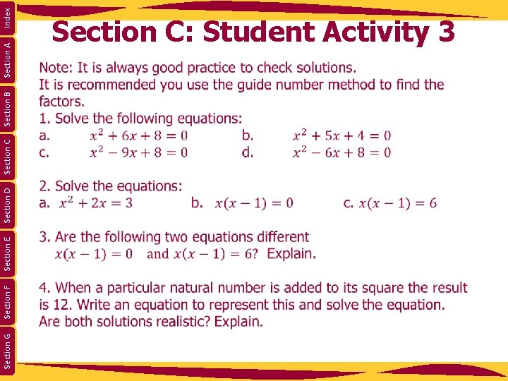 Section G Section F Section E Section D Section C Section B Section A