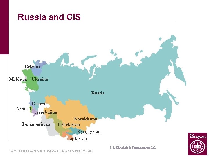 Russia and CIS Belarus Moldova Ukraine Russia Georgia Armenia Azerbaijan Turkmenistan Kazakhstan Uzbekistan Kyrghyztan