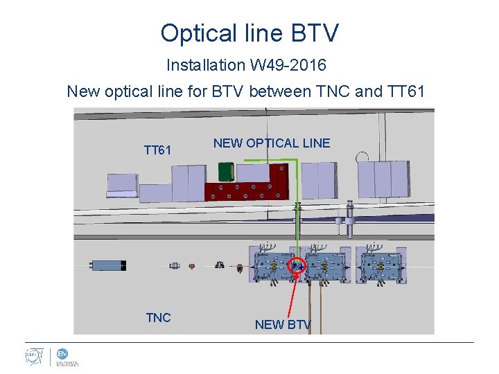 Optical line BTV Installation W 49 -2016 New optical line for BTV between TNC