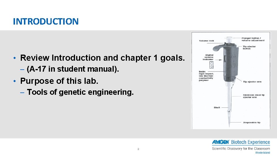 INTRODUCTION • Review Introduction and chapter 1 goals. – (A-17 in student manual). •