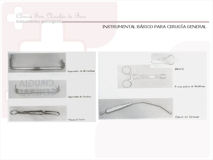 INSTRUMENTAL BÁSICO PARA CIRUGÍA GENERAL 