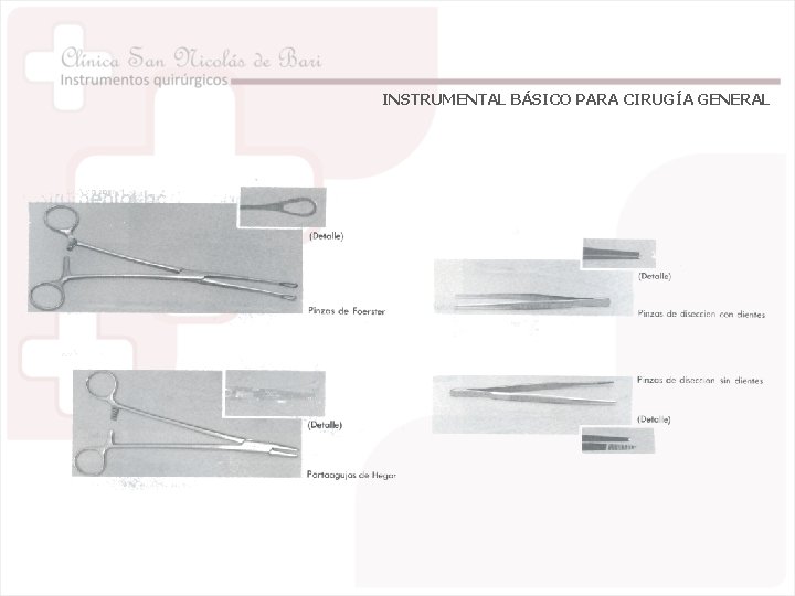 INSTRUMENTAL BÁSICO PARA CIRUGÍA GENERAL 