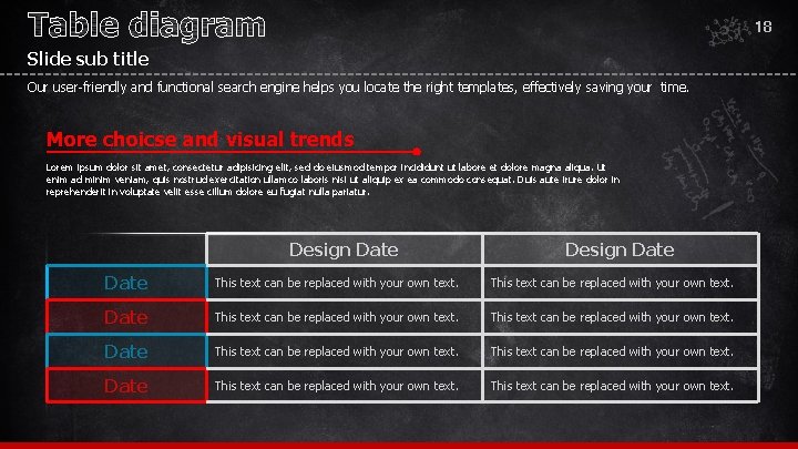 18 Slide sub title Our user-friendly and functional search engine helps you locate the