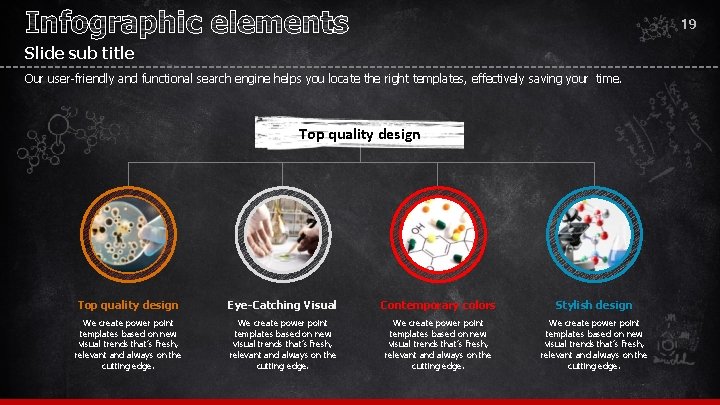 19 Slide sub title Our user-friendly and functional search engine helps you locate the