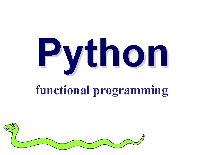 Python functional programming 