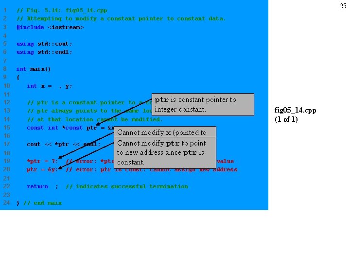 1 2 3 // Fig. 5. 14: fig 05_14. cpp // Attempting to modify
