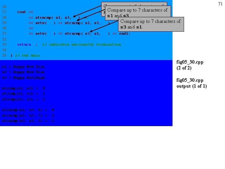 Compare up to 6 characters of Compare up to 7 characters of "nnstrncmp(s 1,
