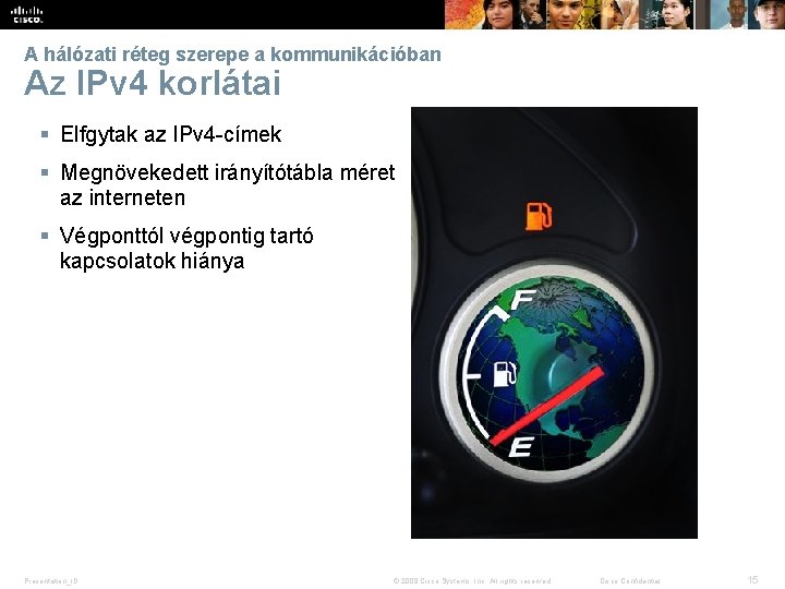 A hálózati réteg szerepe a kommunikációban Az IPv 4 korlátai § Elfgytak az IPv