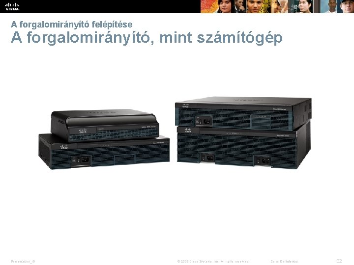 A forgalomirányító felépítése A forgalomirányító, mint számítógép Presentation_ID © 2008 Cisco Systems, Inc. All