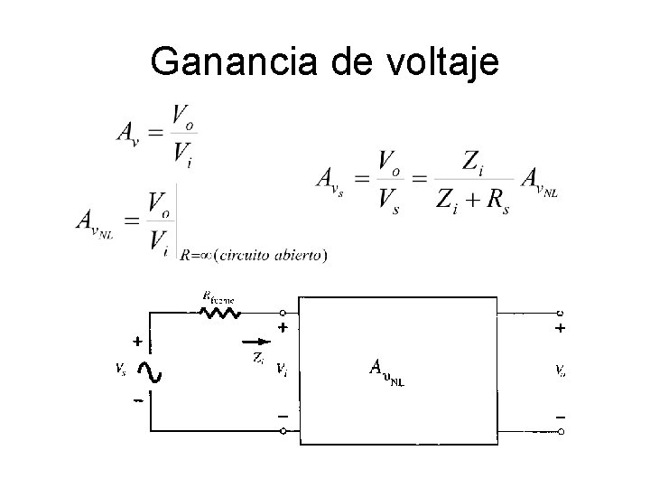 Ganancia de voltaje 