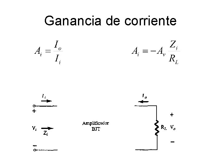 Ganancia de corriente 