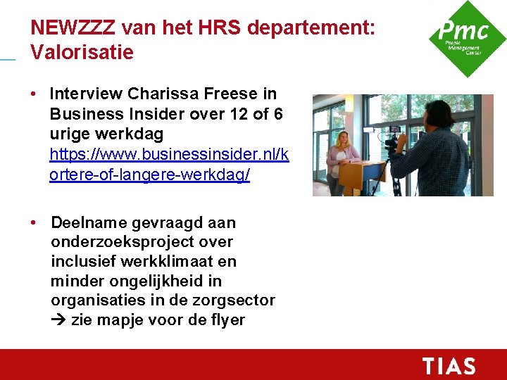 NEWZZZ van het HRS departement: Valorisatie • Interview Charissa Freese in Business Insider over