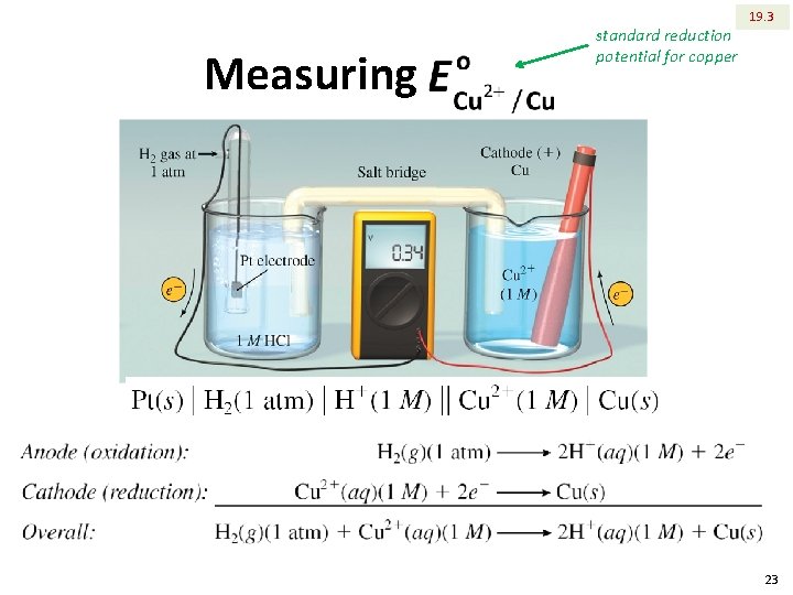 Measuring standard reduction potential for copper 19. 3 23 