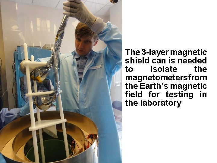 SMART The 3 -layer magnetic shield can is needed to isolate the magnetometers from