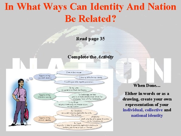 In What Ways Can Identity And Nation Be Related? Read page 35 Complete the