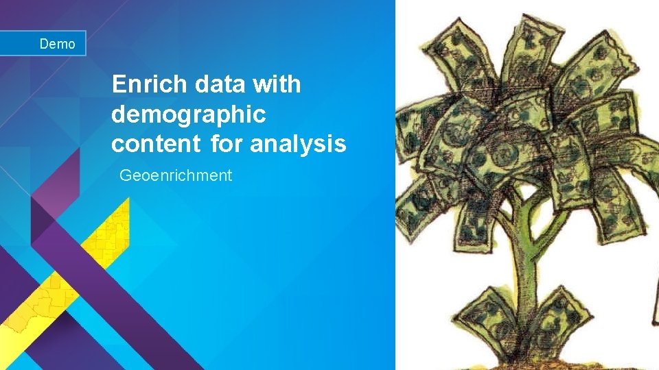 Demo Enrich data with demographic content for analysis Geoenrichment Esri UC 2015 | Technical