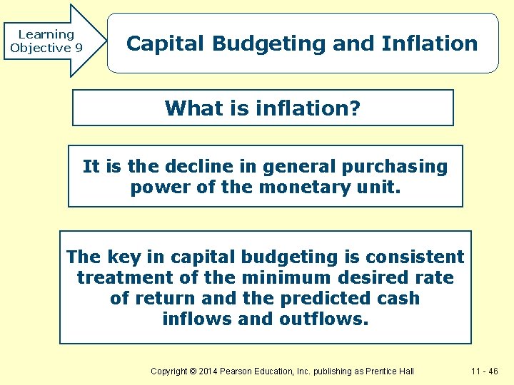 Learning Objective 9 Capital Budgeting and Inflation What is inflation? It is the decline