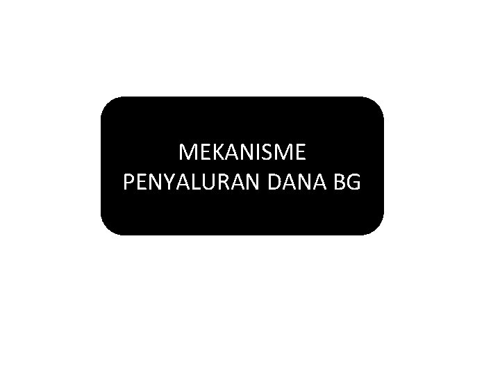 MEKANISME PENYALURAN DANA BG 