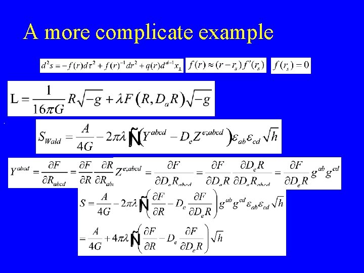 A more complicate example , . 