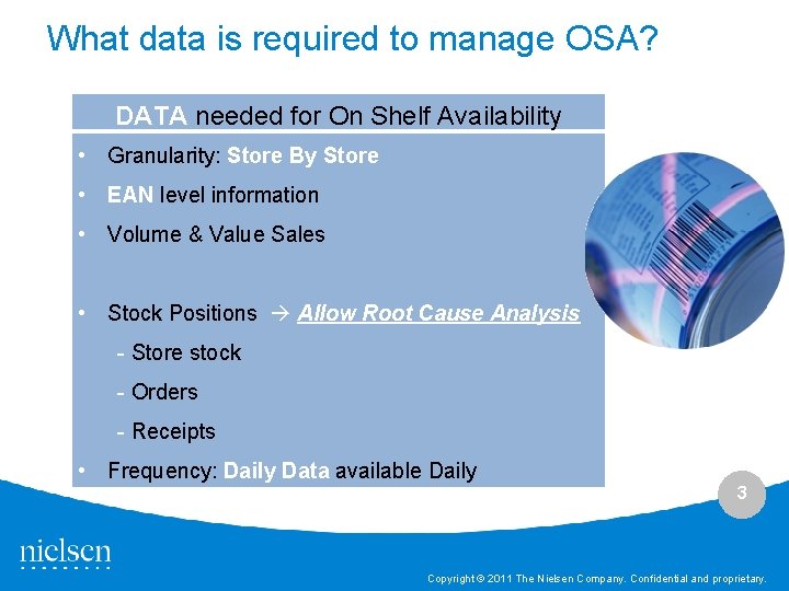 ECR Iniciative Presidium Nielsen On Shelf Availability Solution