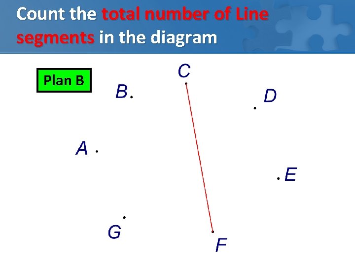 Count the total number of Line segments in the diagram Plan B 