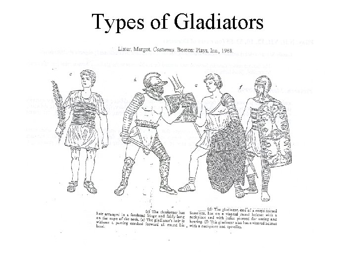 Types of Gladiators 
