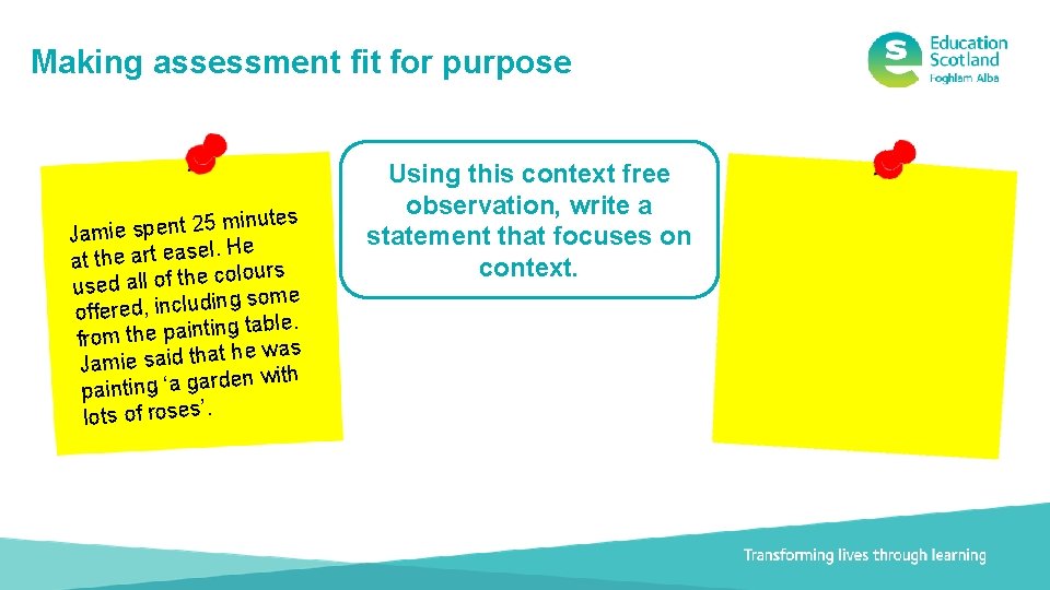 Making assessment fit for purpose minutes 5 2 t n e p s ie