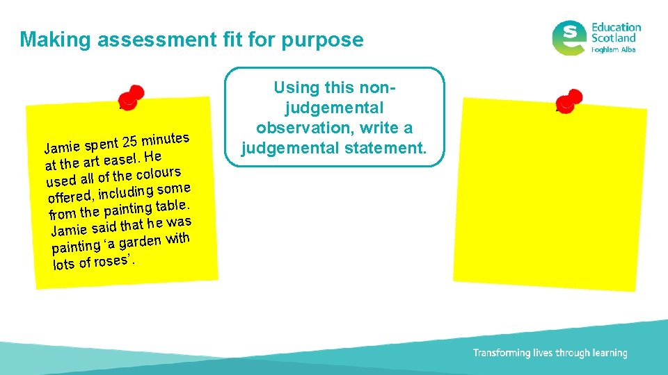 Making assessment fit for purpose minutes 5 2 t n e p s ie