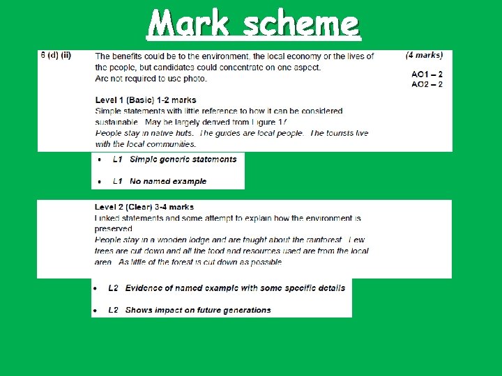 Mark scheme 