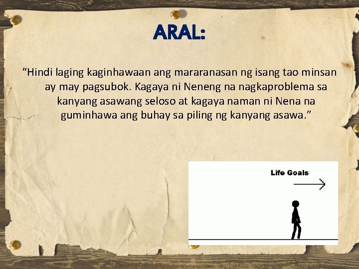 ARAL: “Hindi laging kaginhawaan ang mararanasan ng isang tao minsan ay may pagsubok. Kagaya