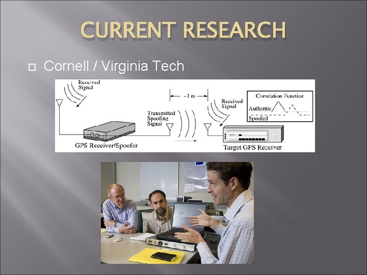 CURRENT RESEARCH Cornell / Virginia Tech 