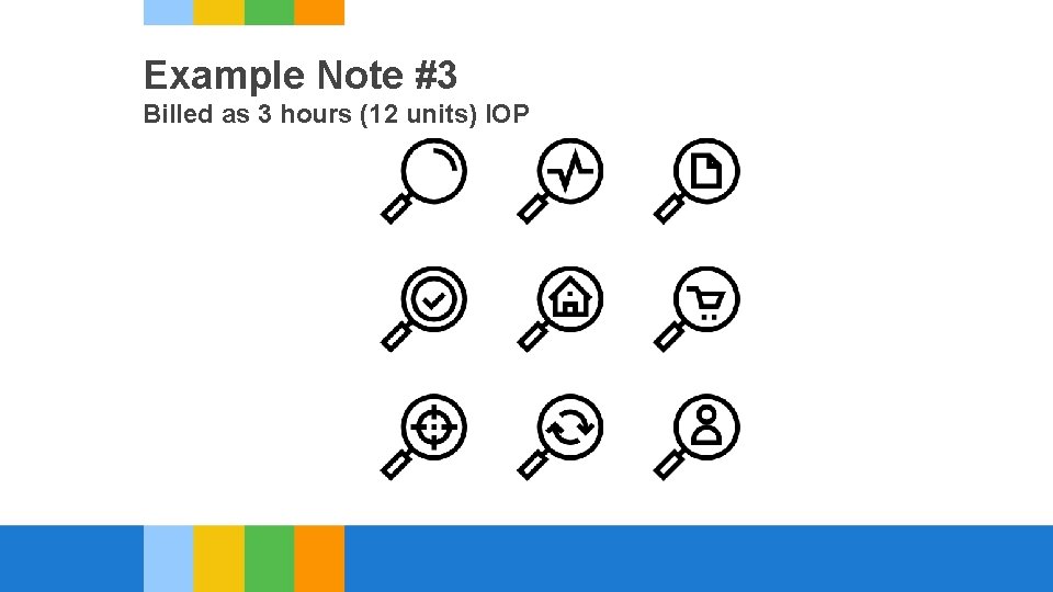 Example Note #3 Billed as 3 hours (12 units) IOP 