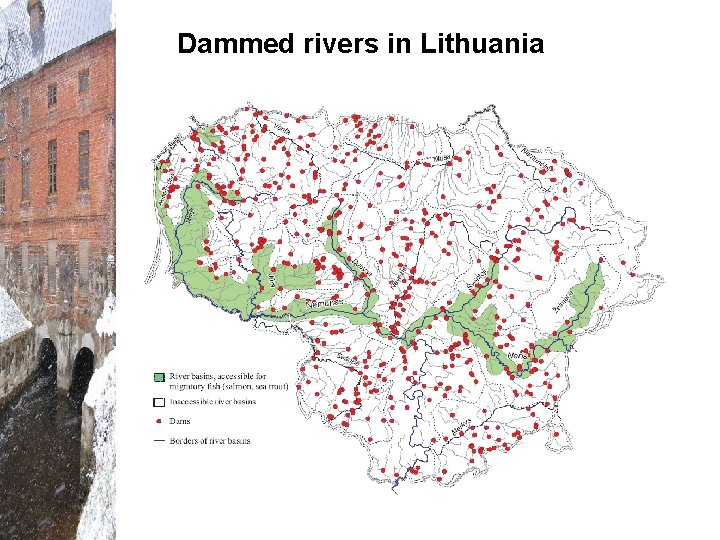 Dammed rivers in Lithuania 