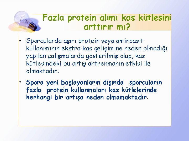 Fazla protein alımı kas kütlesini arttırır mı? • Sporcularda aşırı protein veya aminoasit kullanımının