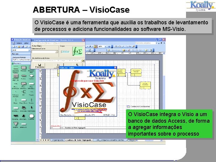 ABERTURA – Visio. Case O Visio. Case é uma ferramenta que auxilia os trabalhos