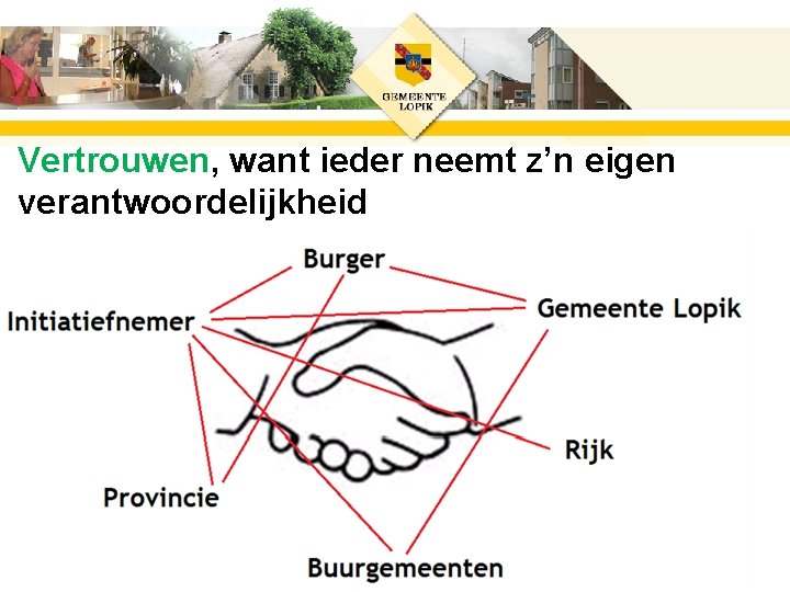 Vertrouwen, want ieder neemt z’n eigen verantwoordelijkheid 